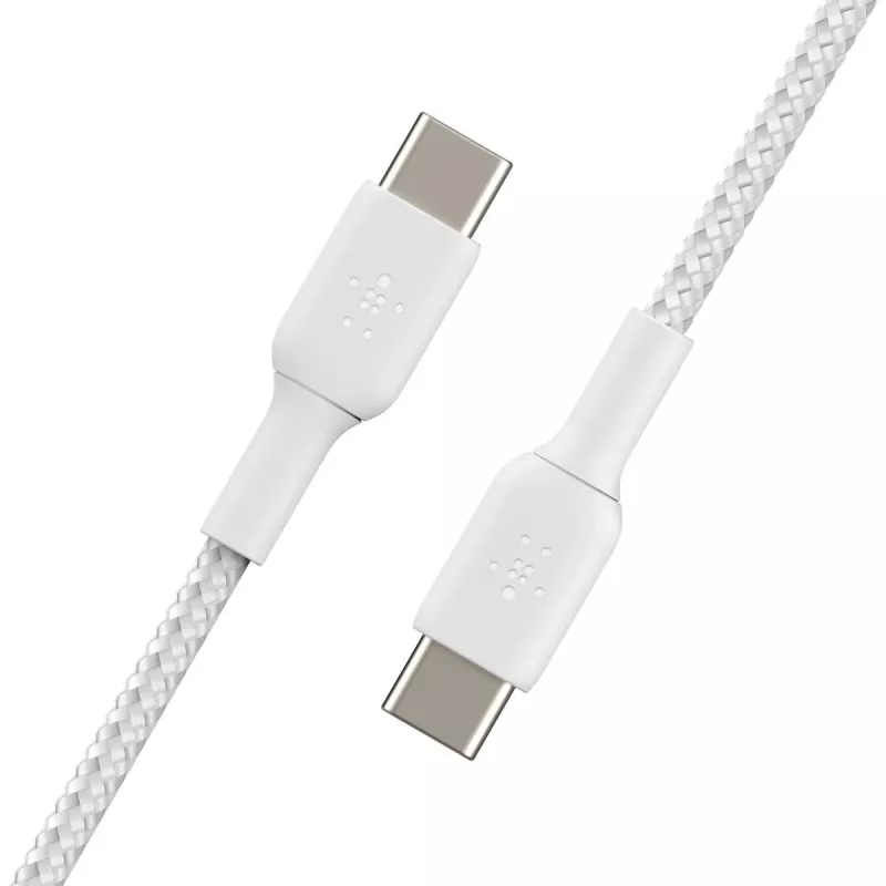 USB-C laidas Belkin CAB004BT1MWH2PK USB 2.0 1 m baltas