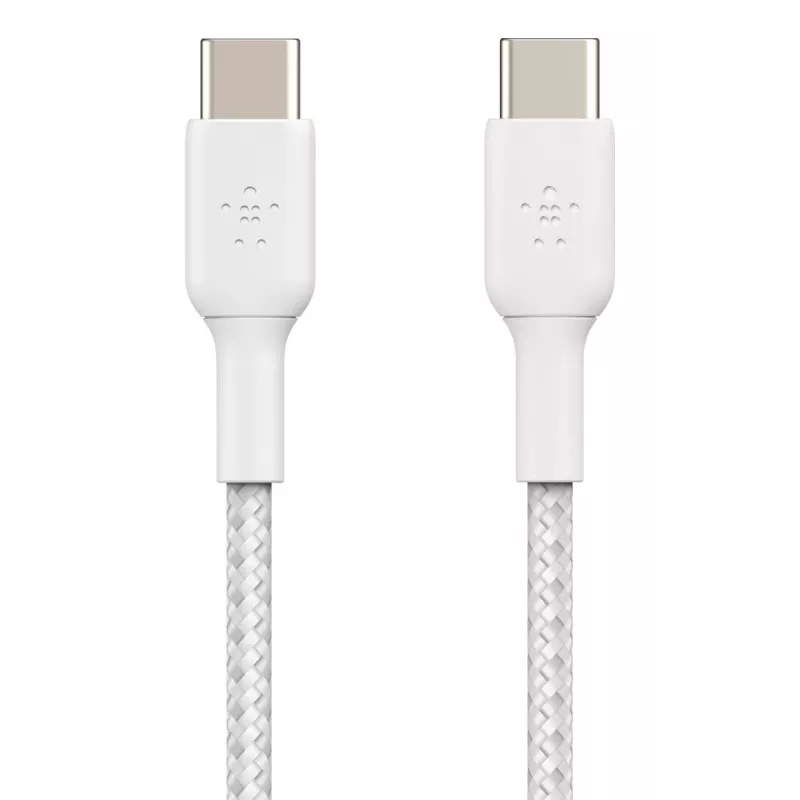 USB-C laidas Belkin CAB004BT1MWH2PK USB 2.0 1 m baltas