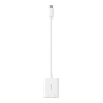 BELKIN NPA004BTWH adapteris USB-C su 3,5 mm garso išvestimi ir įkrovimu, baltas