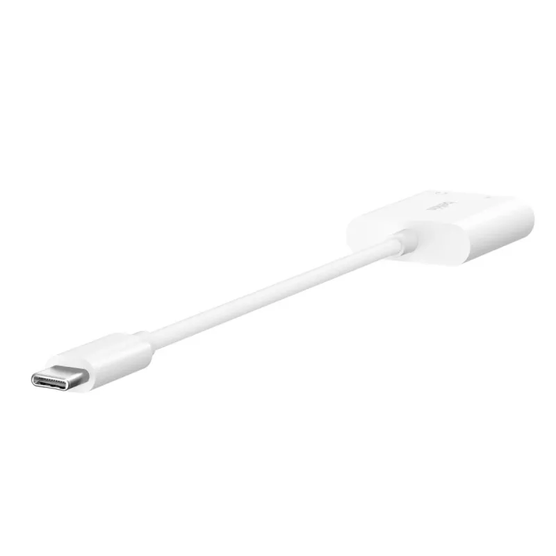 BELKIN NPA004BTWH adapteris USB-C su 3,5 mm garso išvestimi ir įkrovimu, baltas