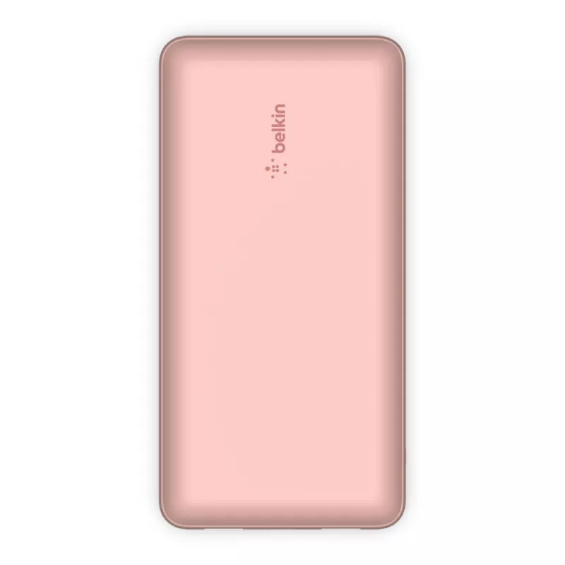 BELKIN Power Bank 20 000 mAh USB-A ir USB-C 15 W Rožinis