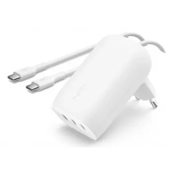 BELKIN BoostCharge 67W 3 prievadų USB-C sieninis įkroviklis su PPS, baltas