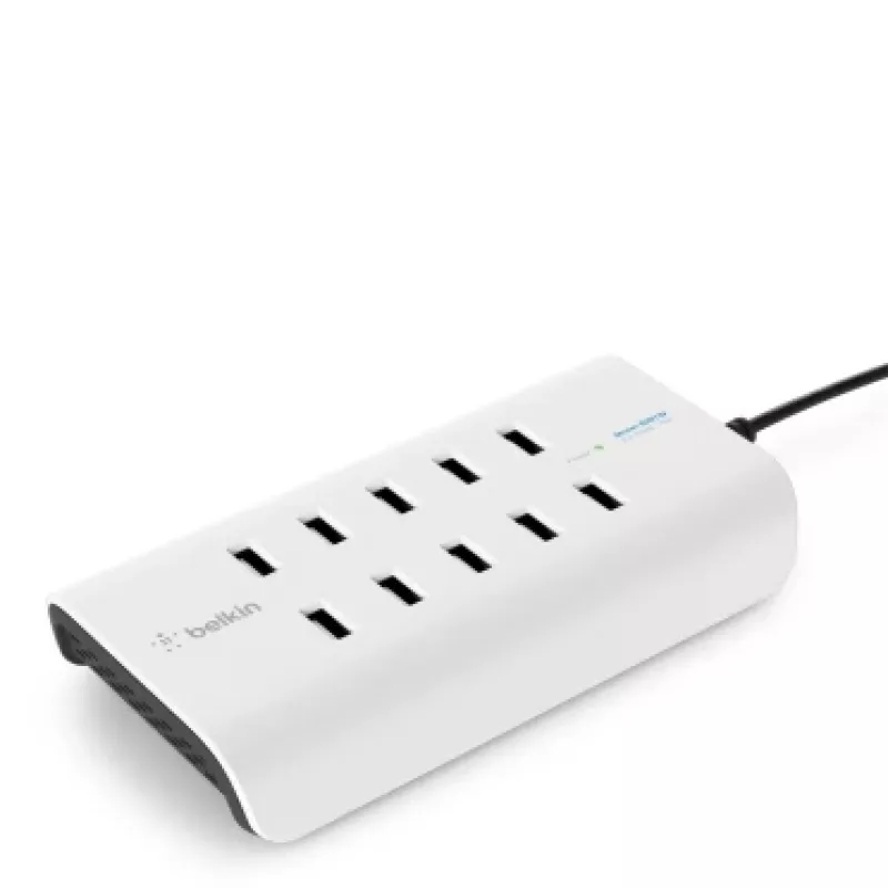 Belkin Rockstar Universal White AC – 10 prievadų USB 2.0 įkroviklis patalpoms