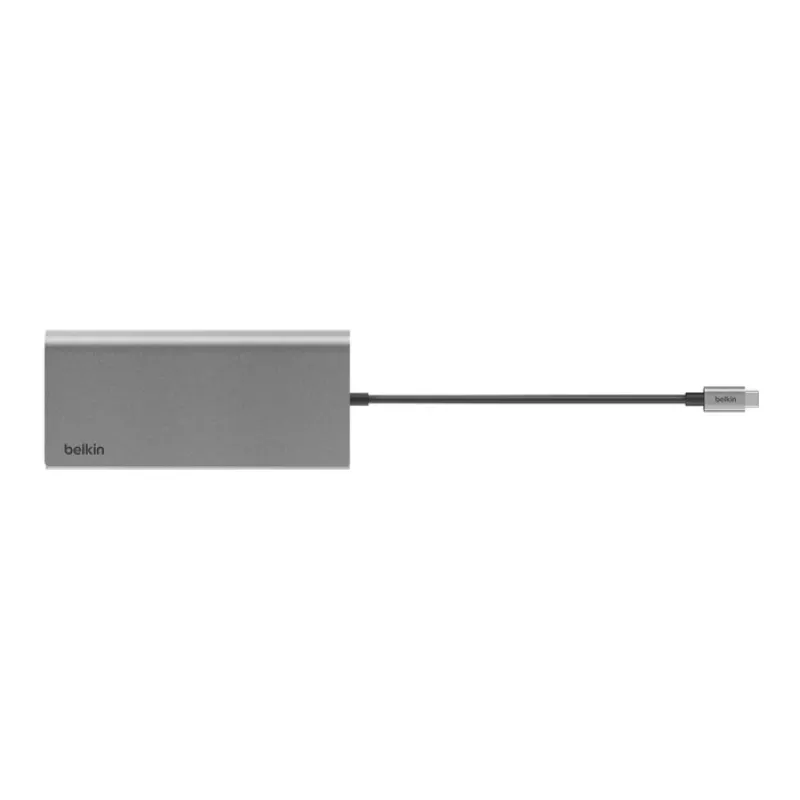 Belkin INC015BTSGY-CZ USB 3.2 Gen 1 Type-C aliuminė stotelė nešiojamam kompiuteriui 8 viename 4K