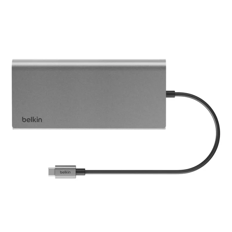 Belkin INC015BTSGY-CZ USB 3.2 Gen 1 Type-C aliuminė stotelė nešiojamam kompiuteriui 8 viename 4K