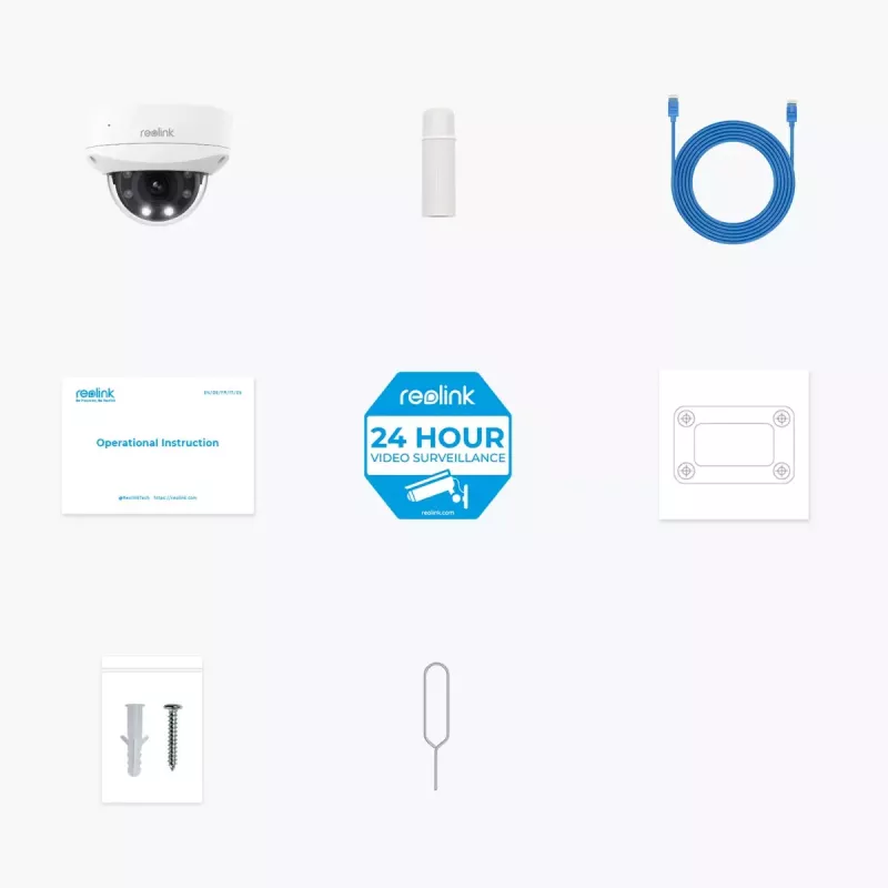 IP stebėjimo kamera Reolink P437 4K kupolinė, 8 MP 3840x2160, 5x optinis priartinimas, PoE (IEEE 802.3af), IK10, IP67, MicroSD iki 256 GB