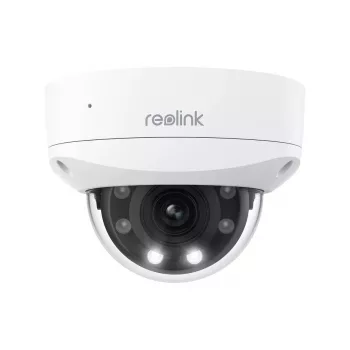 IP stebėjimo kamera Reolink P437 4K kupolinė, 8 MP 3840x2160, 5x optinis priartinimas, PoE (IEEE 802.3af), IK10, IP67, MicroSD iki 256 GB