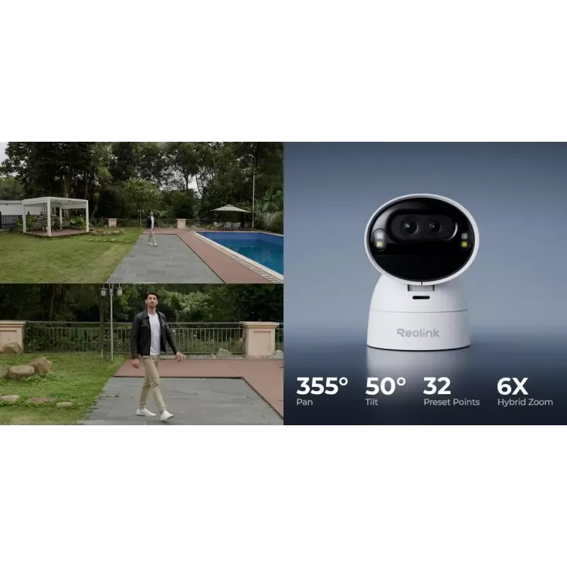 IP stebėjimo kamera Reolink Argus Series B740X belaidė vidaus / lauko lubų / sienos montavimui juoda / balta 1/2.7 colio CMOS 0–355° pasukimas 0–50° pakreipimas 11 m aptikimas