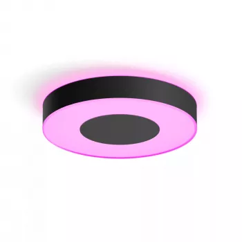 Protingas lubinis šviestuvas Philips Hue Infuse didelis juodas – balta ir spalvota atmosfera, Bluetooth, Ø425×86 mm, 50–60 Hz