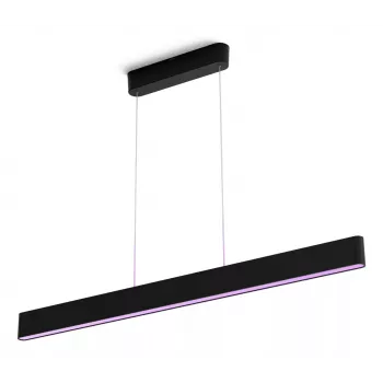 Philips Hue Ensis Black pakabinamas šviestuvas – LED protinga lempa su Bluetooth, 220–240V, 1299×90×40 mm