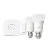 Philips Hue White Ambience pradinis rinkinys: 2 E27 išmanios lemputės (1100 liumenų) + reguliatorius