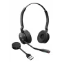 Jabra Engage 55 SE - USB-A UC Stereo, belaidė ausinė, 40–16000 Hz, biurui/skambučių centrui, 83 g, juoda