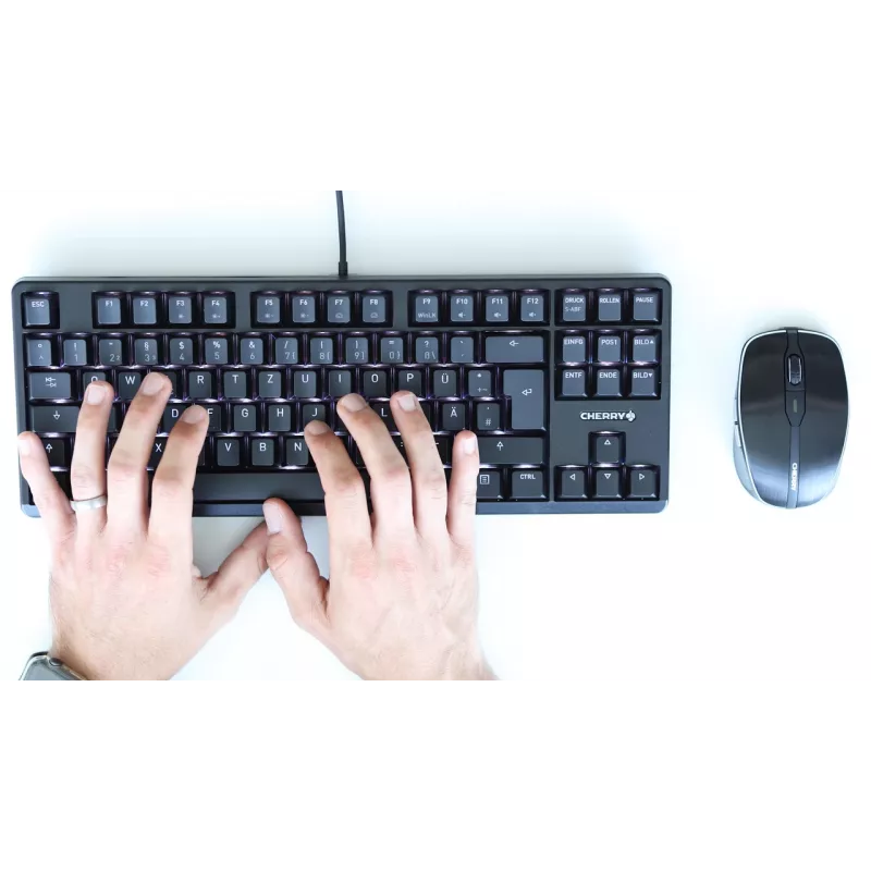 CHERRY G80-3000N RGB TKL klaviatūra, USB, QWERTZ, vokiškas išdėstymas, juoda