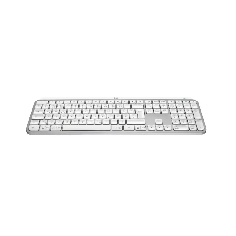 Belaidė klaviatūra Logitech MX Keys S universali RF Wireless + Bluetooth QWERTZ vokiška aliumininė balta