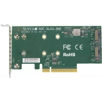 SUPERMICRO AOC-SLG3-2M2-O PCIe plokštė su dviem M.2 lizdais