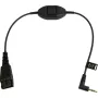 Garso kabelis Jabra 8800-00-55 0,3 m QD 2,5 mm lizdas juodas