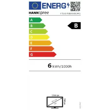Hannspree HT161HNB monitorius 39,6 cm (15,6 col.) 1366 x 768 pikselių HD LED jutiklinis stalinis juodas