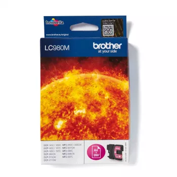 Kasetė Brother LC980M originali purpurinė