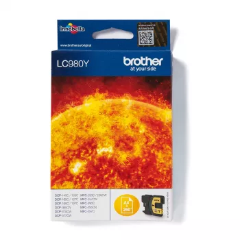 Brother LC980Y geltona kasetė 1 vnt. Originali