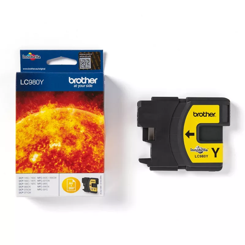 Brother LC980Y geltona kasetė 1 vnt. Originali
