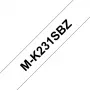Juosta etiketėms Brother M-K231SBZ juoda ant baltos