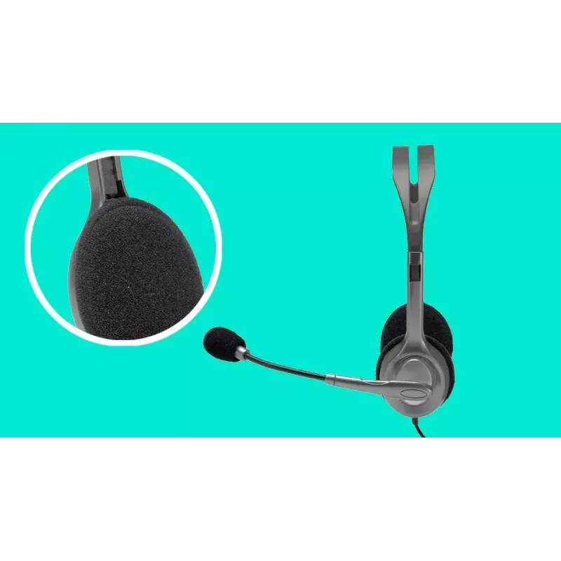 LOGITECH H110 – Stereo ausinės su mikrofonu, 3.5 mm