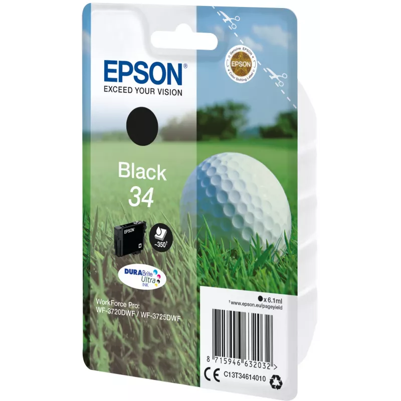 Epson Golf ball Singlepack Black 34 DURABrite Ultra rašalas