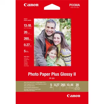 Canon PP-201 Glossy II Photo Paper Plus blizgus fotopopierius 5x7 colio – 20 lapų