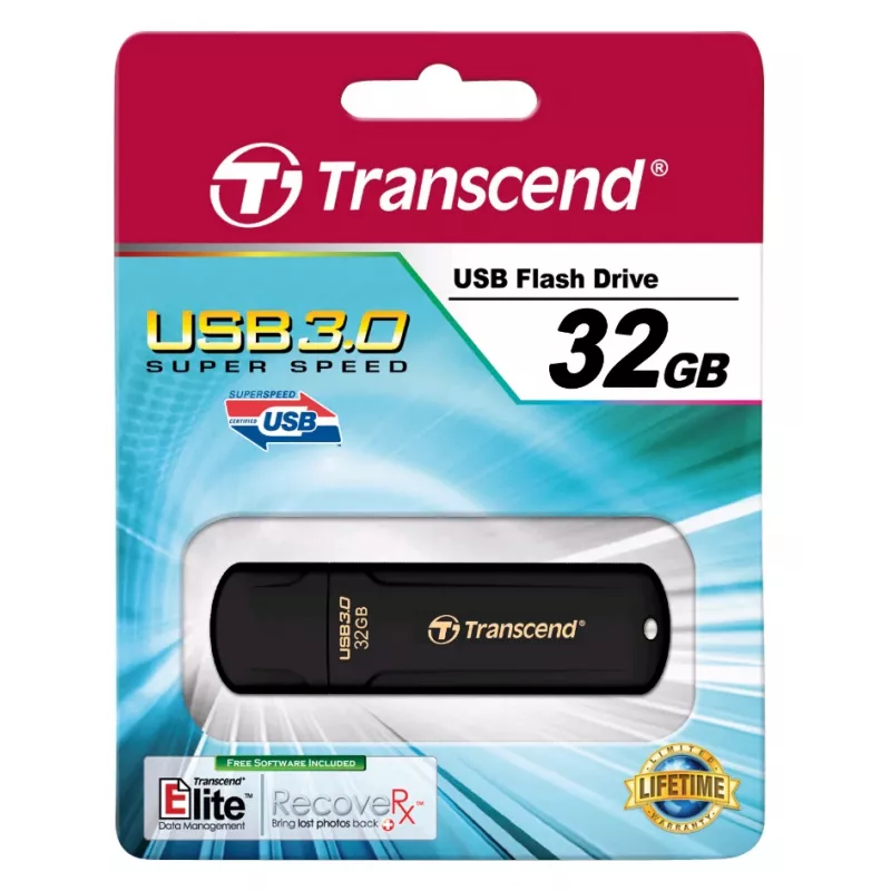 TRANSCEND Jetflash 700 - 32GB USB atmintukas - USB 3.0 - Juodas