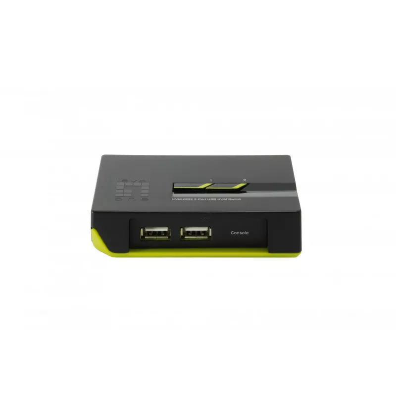 LevelOne 2 prievadų USB VGA KVM jungiklis, 2048 x 1536 pikseliai, juoda, žalia