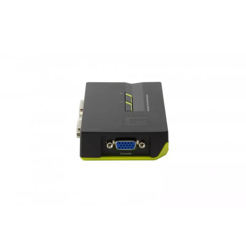 LevelOne 2 prievadų USB VGA KVM jungiklis, 2048 x 1536 pikseliai, juoda, žalia