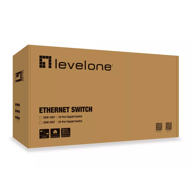 Nevaldomas Switch LevelOne GSW-2457 24 prievadų Gigabit