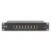DIGITUS CAT6 pataisų skydelis 8 prievadų ekranuotas juodas 10 colių