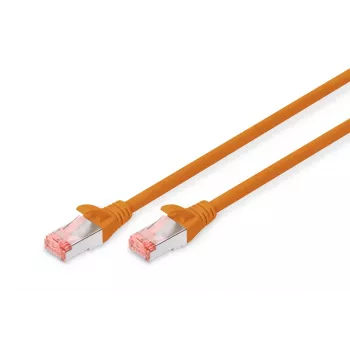 DIGITUS jungiamasis kabelis CAT6 S/FTP su apsauga nuo užkabinimo varis 1 m oranžinis