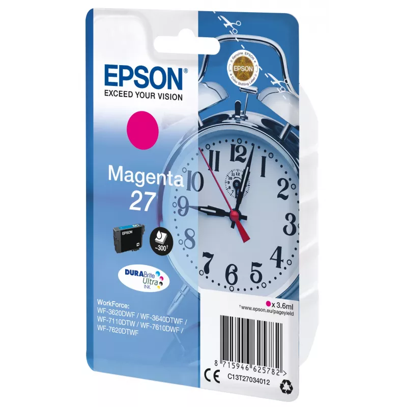 Epson 27 rašalo kasetė, purpurinė (T2703) DURABrite Ultra