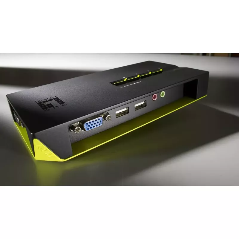 LevelOne 4 prievadų USB VGA KVM jungiklis su garsu