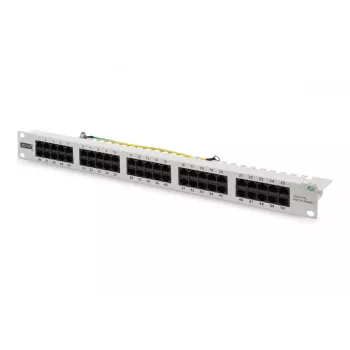 DIGITUS CAT3 ISDN skydinė plokštė, neekranuota 50 prievadų RJ45, 8P4C, LSA, 1U, montavimui į stelažą, spalva pilka RAL 7035