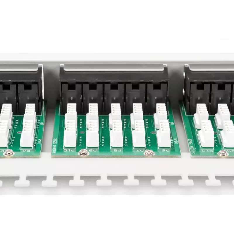 DIGITUS CAT3 ISDN skydinė plokštė, neekranuota 50 prievadų RJ45, 8P4C, LSA, 1U, montavimui į stelažą, spalva pilka RAL 7035