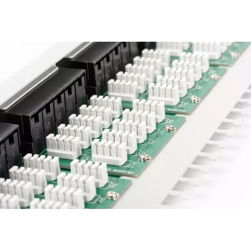 DIGITUS CAT3 ISDN skydinė plokštė, neekranuota 50 prievadų RJ45, 8P4C, LSA, 1U, montavimui į stelažą, spalva pilka RAL 7035