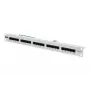 DIGITUS CAT 3 ISDN skirstymo panelis, neekranuotas, 25 prievadų RJ45, 8P4C, LSA, 1U, montavimui į stelažą, pilka RAL 7035