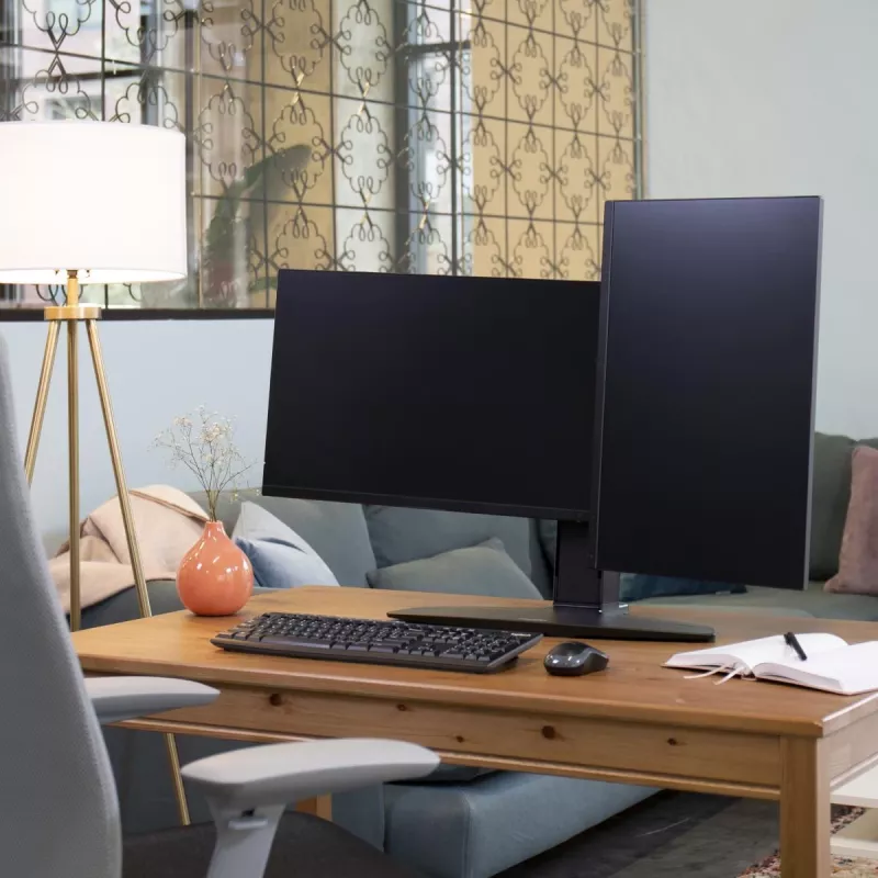 Dviejų monitorių pakėlimo stovas Ergotron Neo Flex 62.2 cm juodas