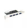 PCIe USB 3.0 kortelė LogiLink PC0057A – 4 papildomi USB prievadai
