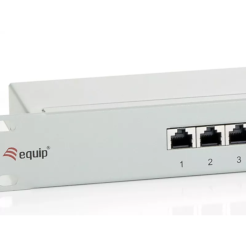 Equip 24 prievadų Cat.6 ekranuotas pataisos skydelis, šviesiai pilkas