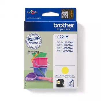 Brother LC221Y originalus geltonas kasetė 1 vnt.