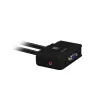 LevelOne KVM-0223 USB VGA KVM jungiklis 2 kompiuteriams, garsas, 2048 x 1536 pikseliai, juodas