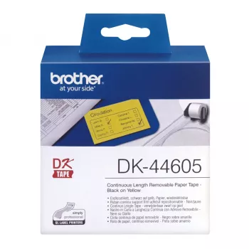Brother DK-44605 etikečių juosta geltona