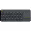 LOGITECH belaidė klaviatūra su jutikliniu kilimėliu K400 Plus – juoda – Qwerty Dutch