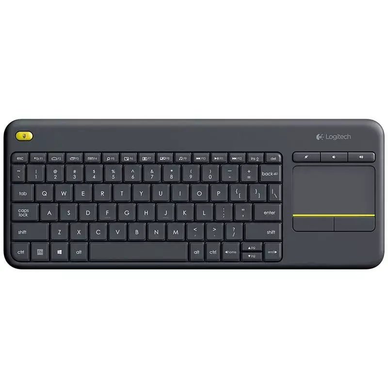 LOGITECH belaidė klaviatūra su jutikliniu kilimėliu K400 Plus – juoda – Qwerty Dutch