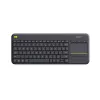 LOGITECH belaidė klaviatūra su jutikliniu kilimėliu K400 Plus – juoda – Qwerty Dutch