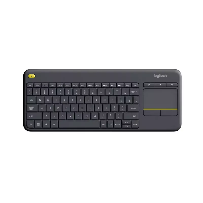 LOGITECH belaidė klaviatūra su jutikliniu kilimėliu K400 Plus – juoda – Qwerty Dutch